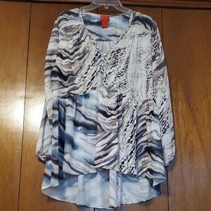 Christina Women's Blouse in Black, Gray, and White